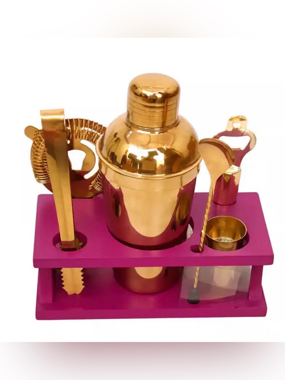 Ashland Gold Bar Tool Set - 7-Piece Cocktail Kit